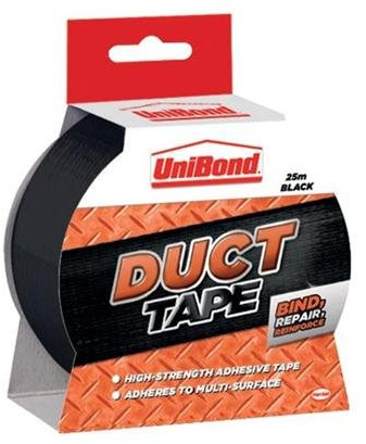 UniBond Duct Tape 50mmx25m Black Ref 1517009 101966