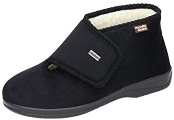 Manitu Home 270003, Pantofole Uomo, Nero (Schwarz (schwarz 1)), 44
