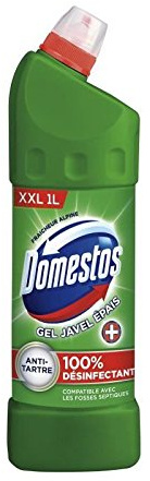 DOMESTOS - Gel WC - 100% Puissant - Fraîcheur Alpine 1L
