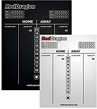RED DRAGON Darts Dry Wipe Score Board