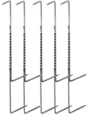 5 Räucherhaken 3 Hakensorten Doppelhaken Set Räucher Zubehör Haken Fischhaken Fische Räuchern (Set 2 - verzinkt)