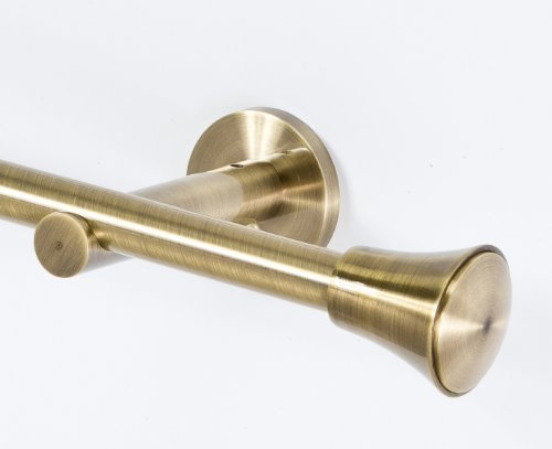 MDEKOR Endstücke für 16 mm Gardinenstangen 2 Stück Antik-Gold (TYP 6)