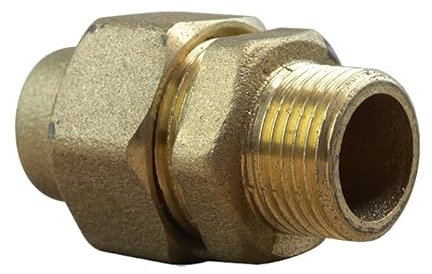 Arcanaute - Raccord laiton à souder - Raccord union 3 pièces 341 GCU mâle 3/8 (12/17) - Tube Cuivre Ø14 -