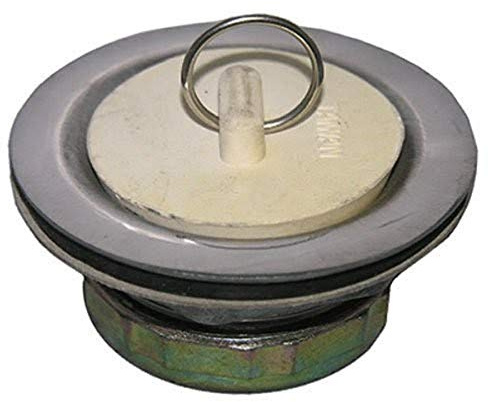 LASCO 03-1029 Chrome Laundry Tub Strainer with Stopper for 2-Inch Opening with 1-1/2-Inch Connections