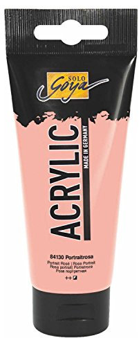 Kreul 84130-Solo Goya Acrylic, tubetto Rosa Pastello, Pittura acrilica cremosa e Versatile in qualità da Studio, a Base d'Acqua, ad Asciugatura Rapida e Opaca, Colore Pink, 100 ml, 84130