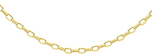 Carissima Gold Damen Oval Hollow 2.6 Diamantschliff Belcher Halskette 9k (375) 2.6 mm
