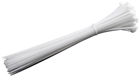 Meister Kabelbinder - Praktisches Set - 50 Stück - weiß - 300 x 4,8 mm - Stabiles Nylon - Formbeständig - Langlebig & robust / Kabelbinder-Set für Bündelgut / Kabelverbinder / 7452350