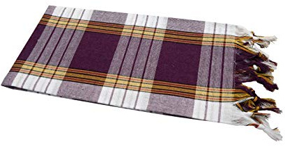 my Hamam Hamamtuch 80 x 180 cm Classic Kariert Lila – Pestemal Saunatuch, Badetuch & Strandtuch, saugfähig und schnelltrocknend