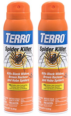 TERRO T2302 Spider, Ant, Roach, and Other Insects Killer Aerosol Spray – 2 Pack