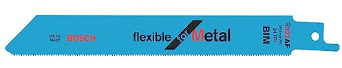 Bosch Professional 100 st. sticksågblad S 922 EF Flexible for Metal (för metall, 150 x 19 x 0,9 mm, tillbehör fram och återgående såg)