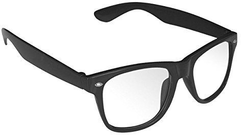 Oramics Hornbrille ohne sowie mit Stäke für Frauen und Männer Nerdbrille Retro Brille (Brille ohne Stärke)
