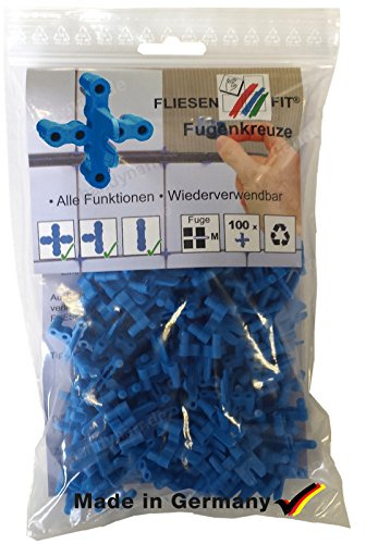 100 Stück Fliesenkreuze Fliesen Fit® wiederverwendbar 5 mm Fugenkreuze Fliesenkreuz Fugenkreuz 3 in 1