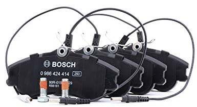 BOSCH Bremsbelagsatz, Scheibenbremse 0986424414 | Calidad Bosch - Reducción de Ruido y Polvo - Certificación ECE-R90 - Sin Cobre - Con Accesorios