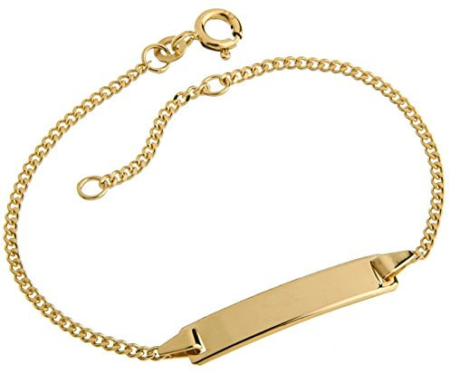 Silberketten Store ID-Armband für Babys/Kinder, 333 Gold, inkl. Gravur, Länge 16cm