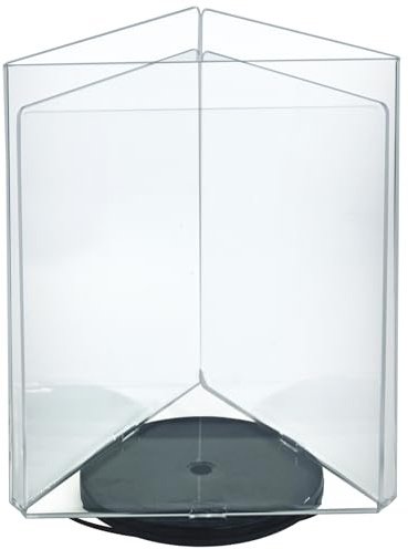 Azar Displays 193732 8.5 W x 11 H 3-Sided Sign Holder with Revolving Base, clear