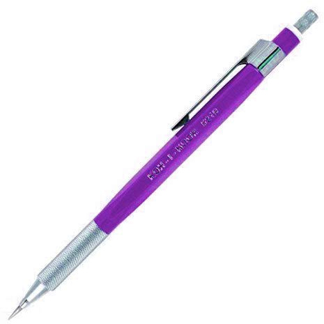 Koh-I-NOOR violett 2.0 mm Druckbleistift mit Spitzer und Clip (5219 Abklemmzangen)