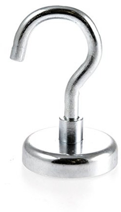 Magnetastico | 1 Stück Neodym N35 Magnethaken Extra Stark 48 mm Ø| Haftkraft 81.0 KG| Magnet Haken, magnetische Wandhaken, Magnet Halter| Super starker Neodymium Hakenmagnet verzinkt Haken magnetisch