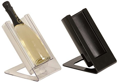 DiVinoMarketing.com Renoir - Gelette contatto, nero, espositore bottiglia con dispositivo refrigerante per ghiaccio