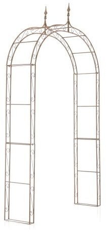 CLP Arcade De Jardin en Fer Forgé Lenz I Arche A Rosiers Robuste Et Stable I Support pour Plantes Grimpantes I Hauteur 264 cm, Couleur:Marron Antique