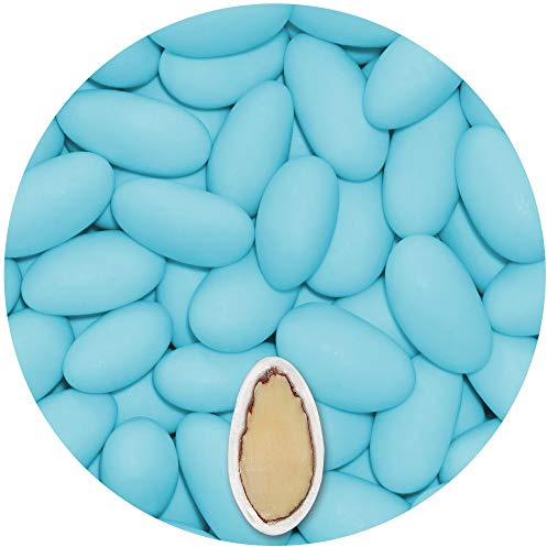 EinsSein 0,5kg Hochzeitsmandeln Gracile himmelblau matt | ca. 150 Stück Premium Zuckermandeln für Hochzeit Taufe & Gastgeschenke | Mandeln Bonboniere Confetti Badem Sekeri | Taufmandeln