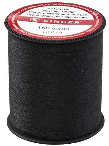 Singer 60110All Purpose Polyester Thread, 150 Yards, Black