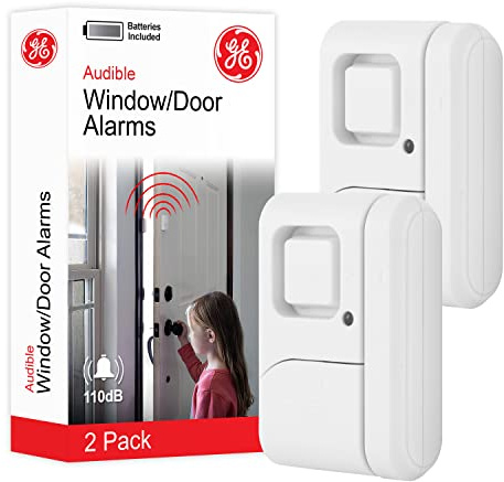 GE 45115 Wireless Magnetic Window Alarms 2 Pack