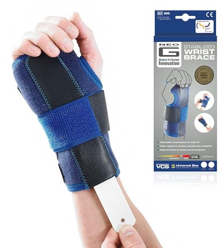 Neo-G Wrist Support Stabilized – Carpal Tunnel Wrist Splint – Wrist Support for Arthritis, Tendonitis, Joint Pain, Sprains - Wrist Brace Adjustable Compression Hand Support Right Hand