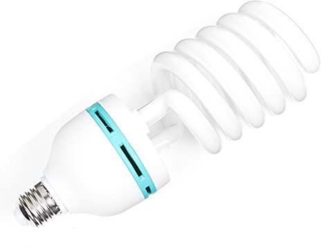 Fotga 85W 5500K E27 risparmio energetico Lampadina CFL Luce diurna Spiral bulbo Foto Lampada Photography Studio