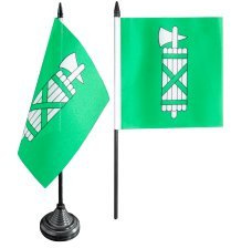 Digni® Drapeau de Table Suisse Canton Saint-Gall St-Gallen, Mini Drapeau - 12 x 12 cm