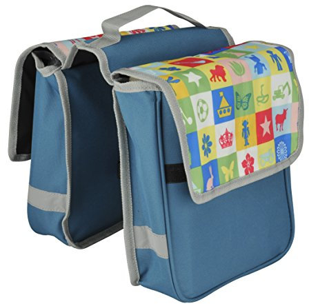 FISCHER Kinder Gepäckträgertasche Tasche, blau, 4 x 28 x 35 cm, 6 Liter