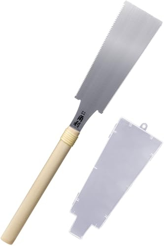 KAKURI Japanese Pull Saw 8.2 for Woodworking - Ryoba Double Edge Hand Saw with Blade Cover for Rip & Crosscut - Heavy Duty Fixed Blade - Made in Japan