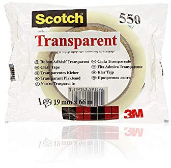 Scotch 5501966FL Klebefilm 550, transparent, 19 mm x 66 m, Folie