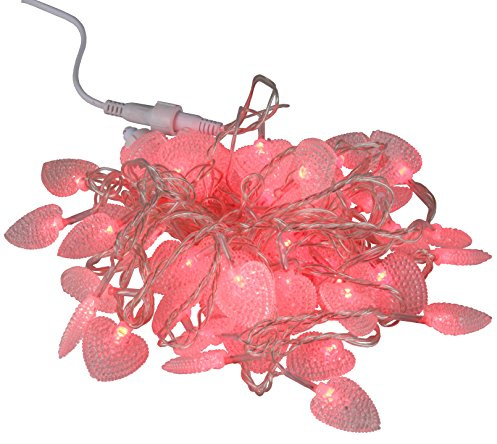LED Lichterkette Herz 6,5 m 50 LED rot Außen IP44 Partylichterkette Partylicht Partybeleuchtung Partyleuchte Strahler