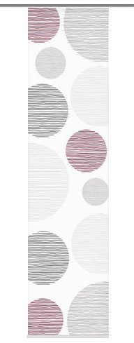 Home fashion 87533-756 Schiebevorhang Digitaldruck Borden, Seidenoptik, 245 x 60 cm, Bordeaux