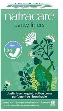 Natracare - Salvaslips Mini - Producto Natural - Ideal para Uso Diario y Pieles Sensibles - Corte Recto y Capa Superior de Algodón Transpirable - Suaves y Absorbentes - 30 Protectores