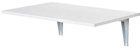 HOMCOM Wandklapptisch Wandtisch Klapptisch Esstisch Schreibtisch, MDF, Weiß, 60x40cm