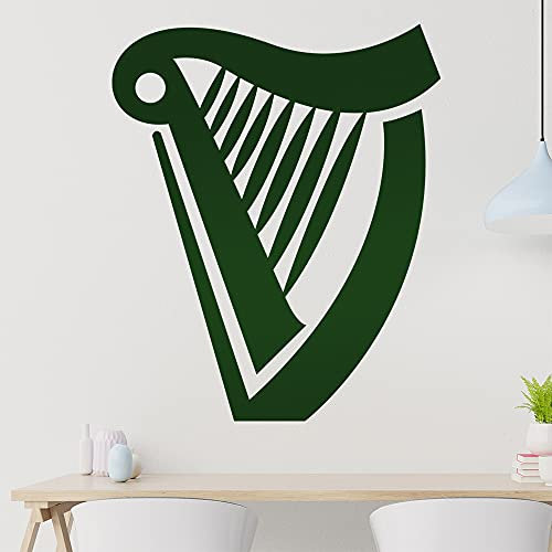 Harfe Wandtattoo in 6 Größen - Wandaufkleber Wall Sticker - Dekoration, Küche, Wohnzimmer, Schlafzimmer, Badezimmer