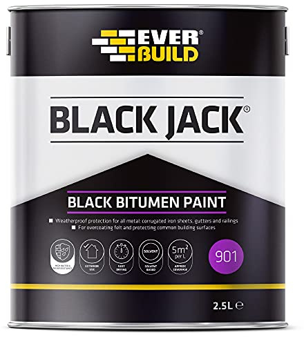Sika Black Jack 901 Bitumen Paint – Solvent Based – Black – 2.5 Litre