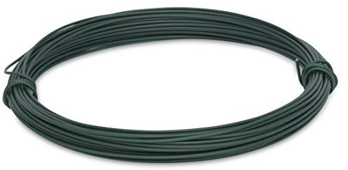 Windhager Gartendraht, Blumendraht, Bindedraht, Pflanzendraht, Basteldraht, verzinkt und ummantelt, Grün, 20 m x 2 mm, 06238