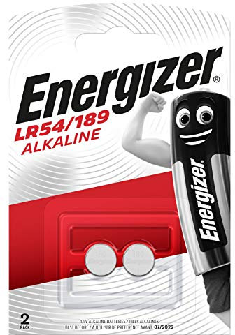 Energizer Alkaline LR54 Knopfzelle (2 Stück) - 189 Batterien 1,5V - Quecksilberfreie