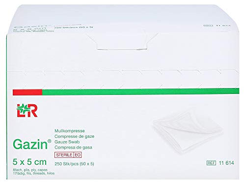 GAZIN Mullkomp.5x5 cm steril 8fach 50X5 St