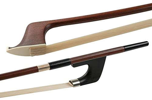GEWA Massaranduba - Arco per bassi, asta quadrata, di buona qualità, stampato Jaeger, modello tedesco, per contrabbasso 3/4, made in Germany