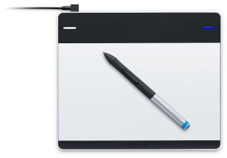 Wacom Intuos Pen Small 2540líneas por Pulgada 152 x 95mm USB Negro, Plata Tableta digitalizadora - Tableta gráfica (Alámbrico, 152 x 95 mm, USB, Pluma, 133 pps, Ambidextro)