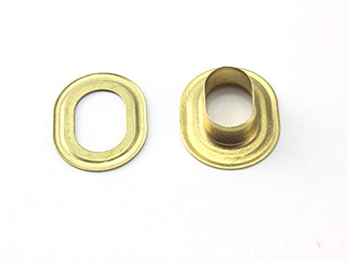 20 x Oval Ösen 17 x 11 mm Messing rostfrei Planenösen für Boot Plane