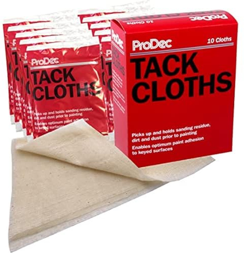 ProDec Lot 10 Chiffons Résinés Élimine Poussière, Saletés, Débris de Ponçage, Bois, Métal, Plâtre et Surfaces Automobiles Avant de Peindre ou Teinter, Emballage Aluminium Individuel, Haute Performance