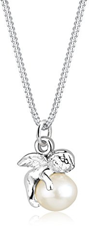 Elli Collier Femme Ange Avec des Perles d'Eau Douce en Argent Sterling 925