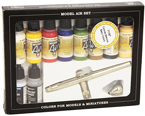 Vallejo Model Air Set - Ultra Airbrush + 10 Basic Colors - VAL71167