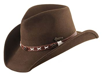 SCIPPIS Smokey – Wasserabweisender Westernhut aus Wollfilz für Damen & Herren | Robuster Outdoorhut mit breiter Krempe & echtem Leder-Hutband | Stilvoll & wetterfest