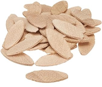 Gedotec Lamelles Fraiseuse Bois Assemblage - Biscuits Connecteurs en Bois de Hêtre pour Fraiseuse - Plaque Compressée Strié Stratifié- Accessoire de Menuiserie - 56 x 23 x 4 mm - 1000 Pièces