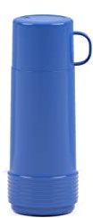 Valira 6121/139 Colección 1969 - Botella de vidrio aislante de doble pared con vacío de 0,50 L hecha en España, color azul